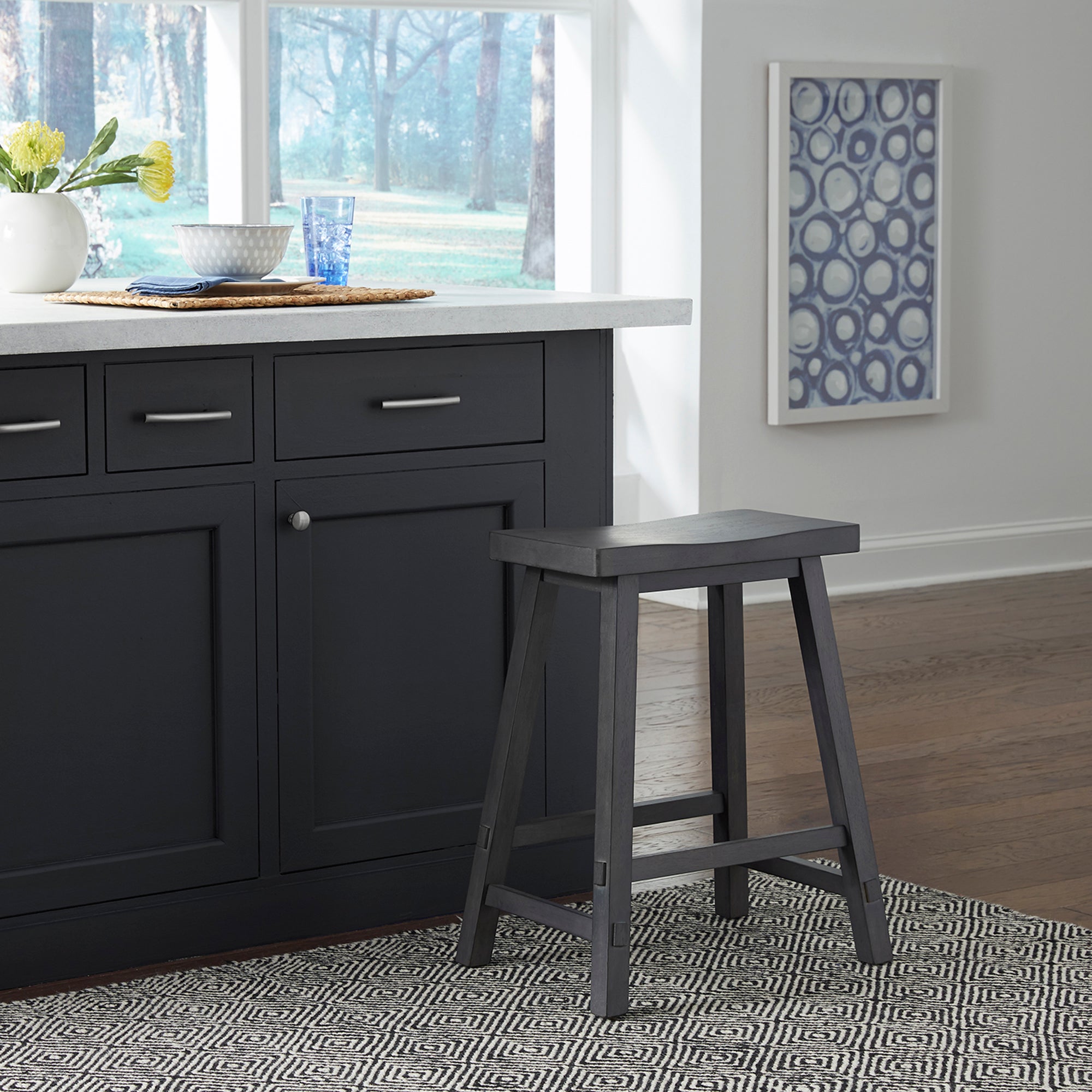 Liberty Furniture 38-B1824-S 24 Inch Sawhorse Counter Stool - Slate