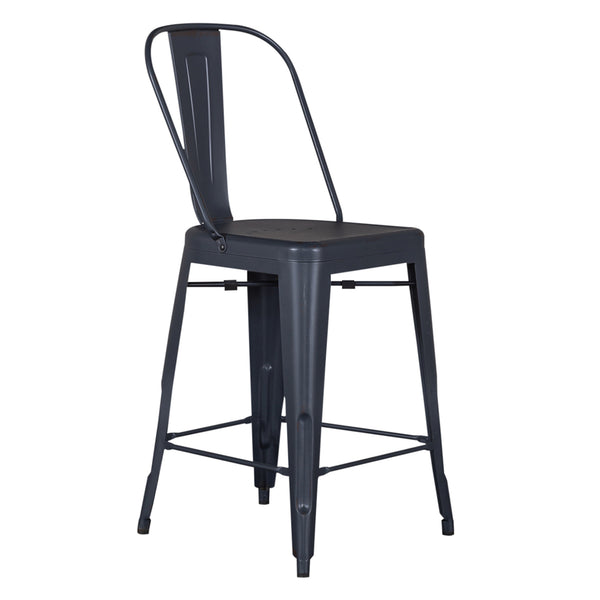 Liberty Furniture 179-B350524-N Bow Back Counter Chair- Navy