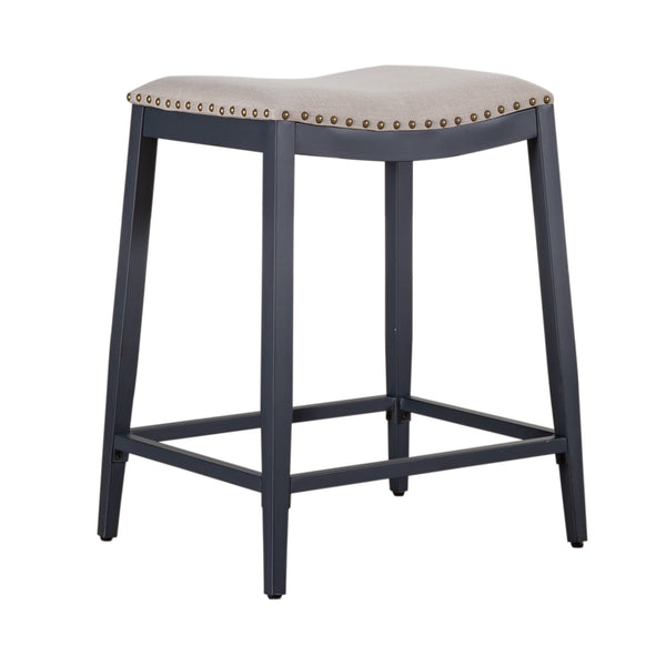 Liberty Furniture 179-B000124-N Backless Uph Counter Chair- Navy