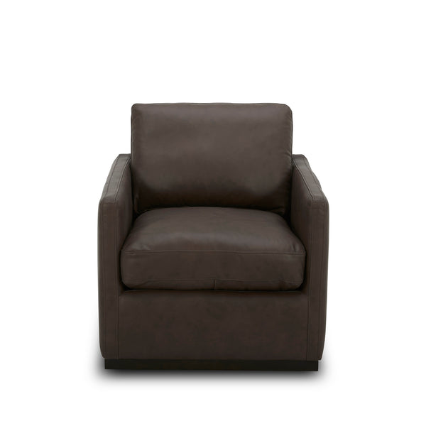Liberty Furniture 713-ACH15-DB-L Leather Swivel Accent Chair - Timber
