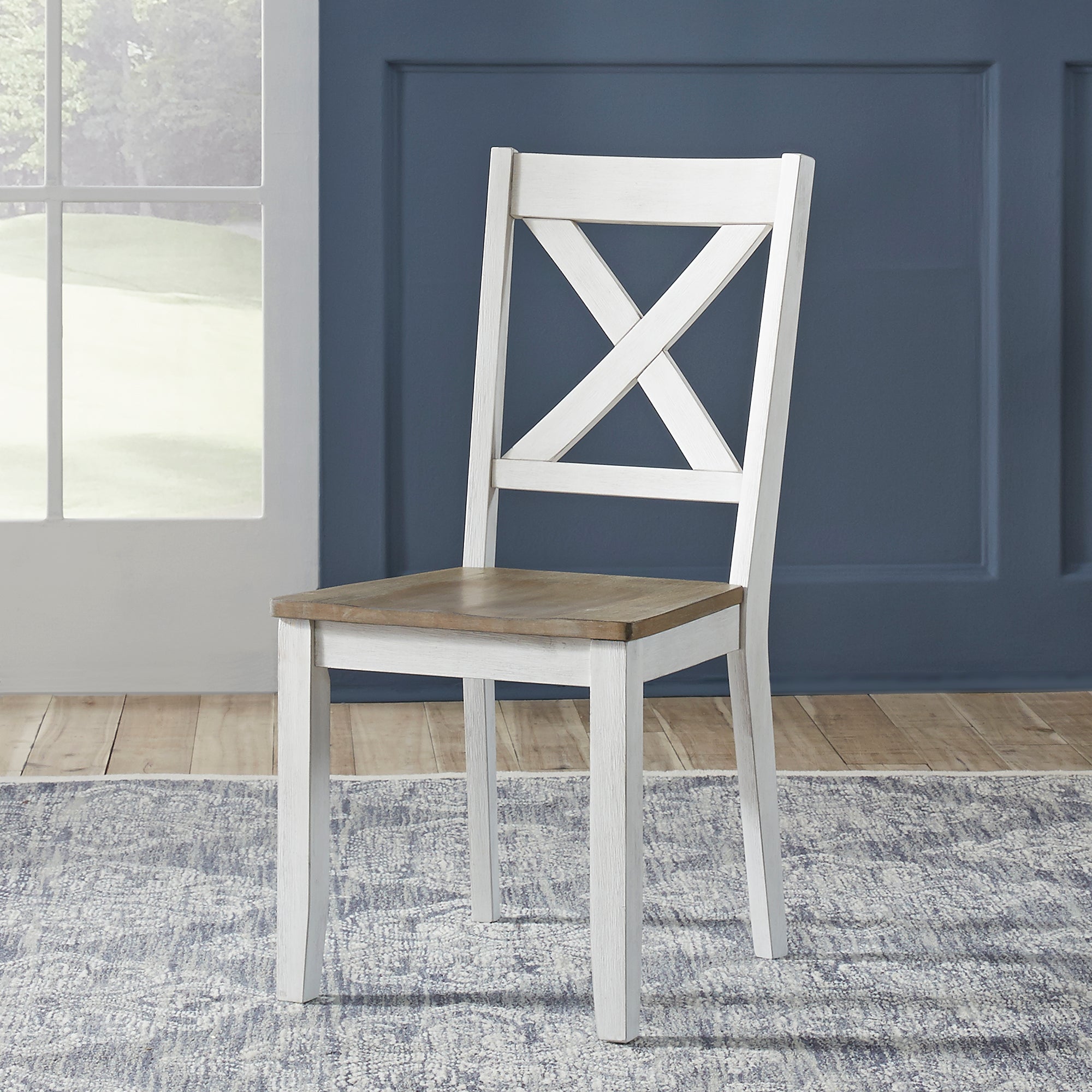 Liberty Furniture 519WH-C3000S X Back Side Chair- White (RTA)