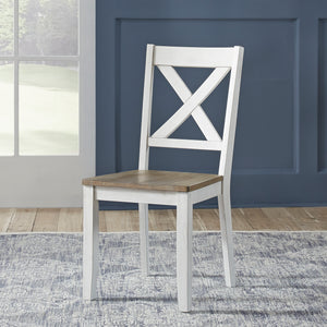Liberty Furniture 519WH-C3000S X Back Side Chair- White (RTA)