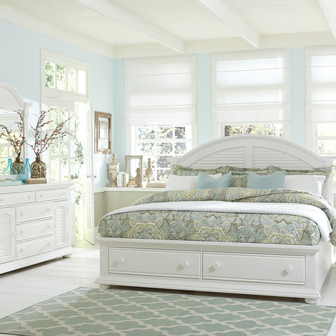 Liberty Furniture 607-BR-QSBDMC Queen Storage Bed, Dresser & Mirror, Chest