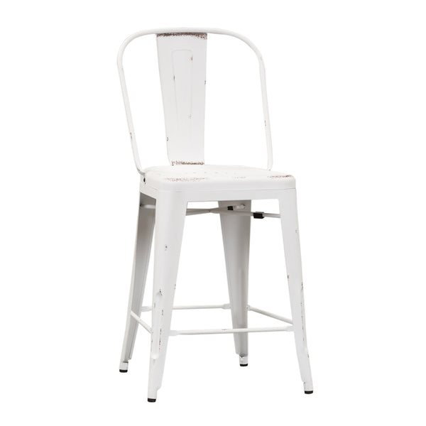 Liberty Furniture 179-B350524-AW Bow Back Counter Chair - Antique White