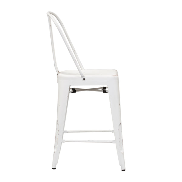 Liberty Furniture 179-B350524-AW Bow Back Counter Chair - Antique White