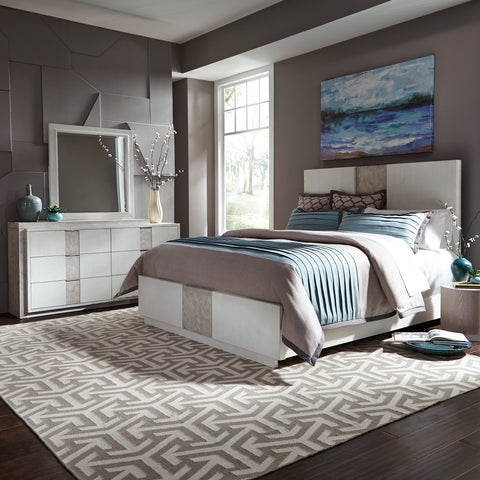 Liberty Furniture 946-BR-KPBDM King Panel Bed, Dresser & Mirror