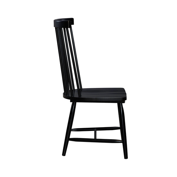 Liberty Furniture 224-C4000S-B Spindle Back Side Chair - Black (RTA)