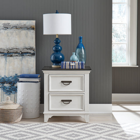 Liberty Furniture 417-BR60 2 Drawer Night Stand w/ Charging Station
