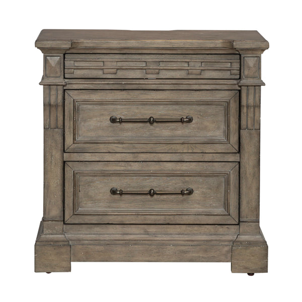 Liberty Furniture 711-BR61 3 Drawer Nightstand w/ Charging Station