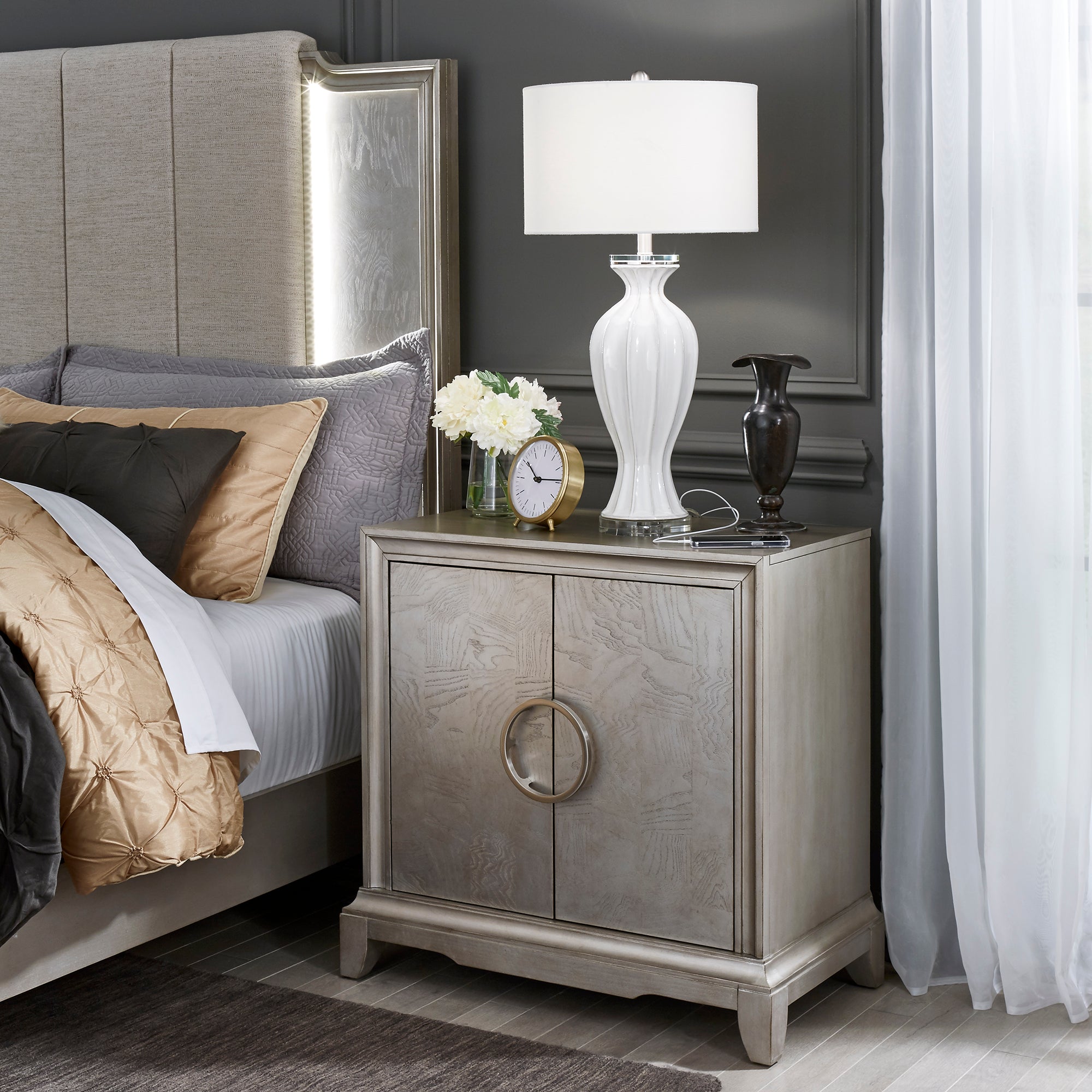 Liberty Furniture 849-BR63 Door Bedside Chest w/ Charging Station