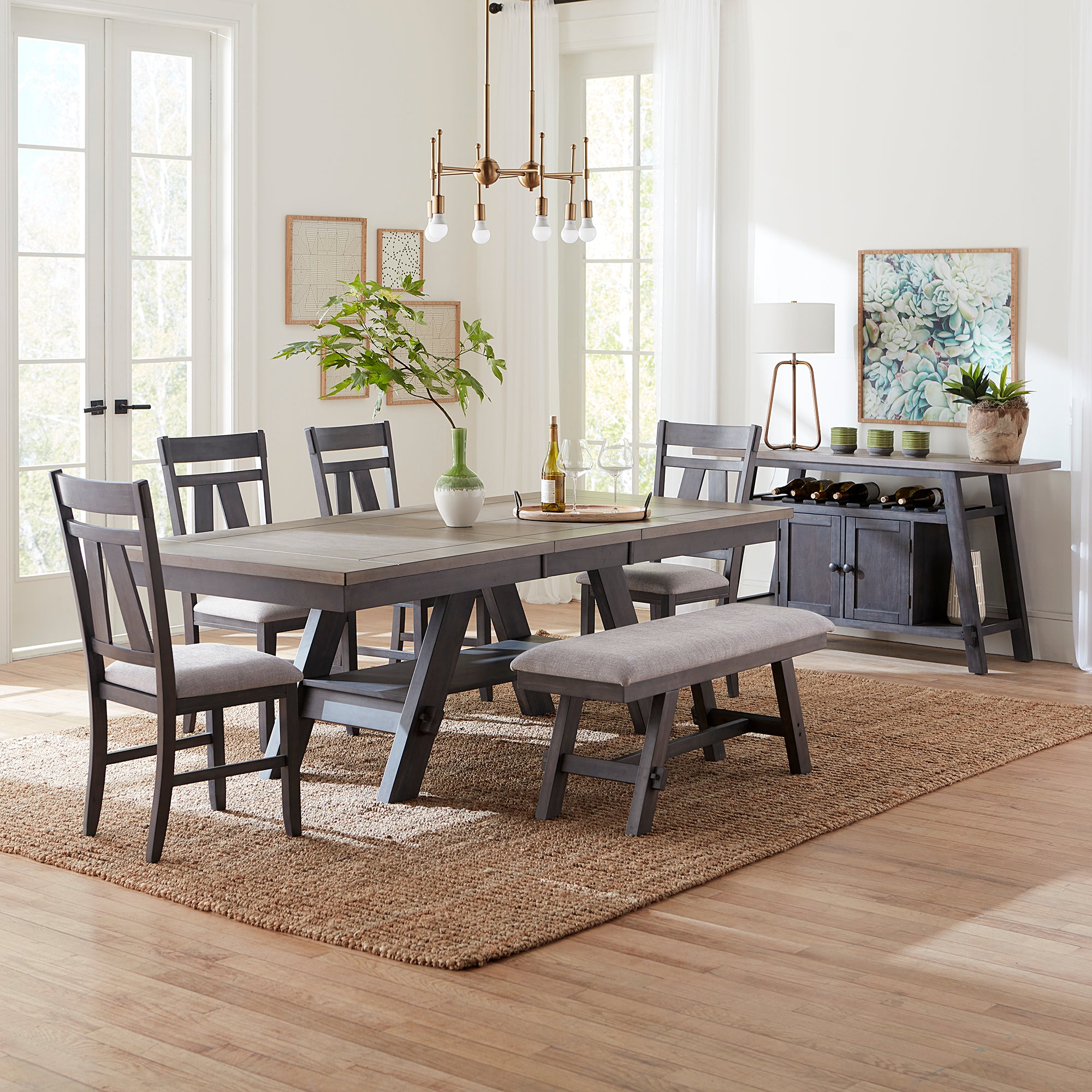 Liberty Furniture 116GY-CD-6RTS 6 Piece Rectangular Table Set