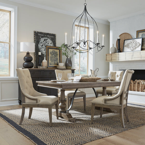 Liberty Furniture 615-DR-5TRS 5 Piece Trestle Table Set