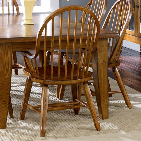 Liberty Furniture 17-C2051 Bow Back Arm Chair - Oak