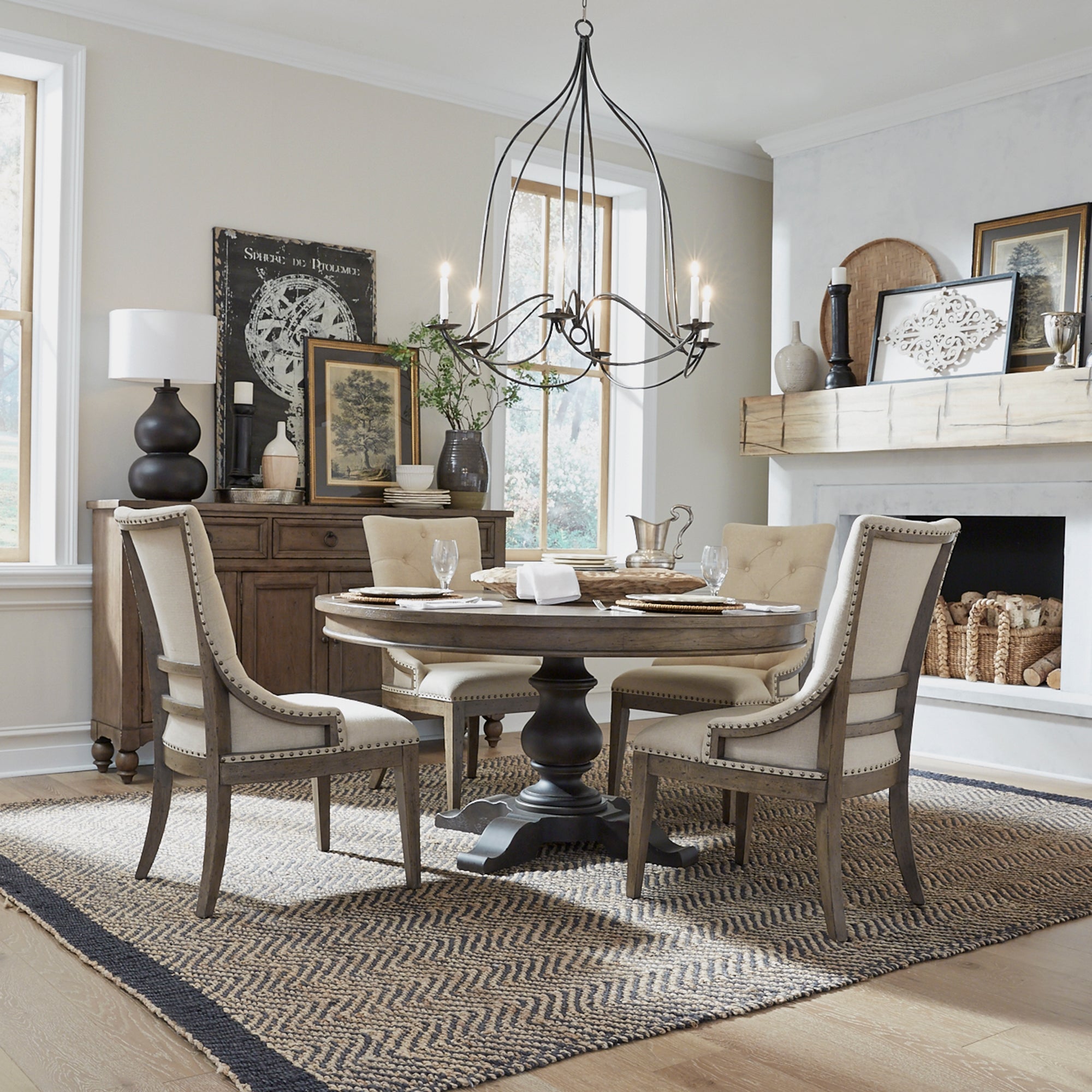 Liberty Furniture 615-DR-5PDS 5 Piece Pedestal Table Set