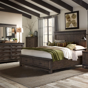 Liberty Furniture 759-BR-KSBDM King Storage Bed, Dresser & Mirror