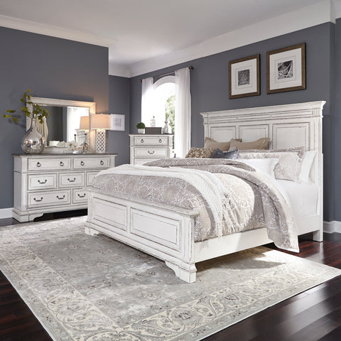 Liberty Furniture 520-BR-QPBDMC Queen Panel Bed, Dresser & Mirror, Chest