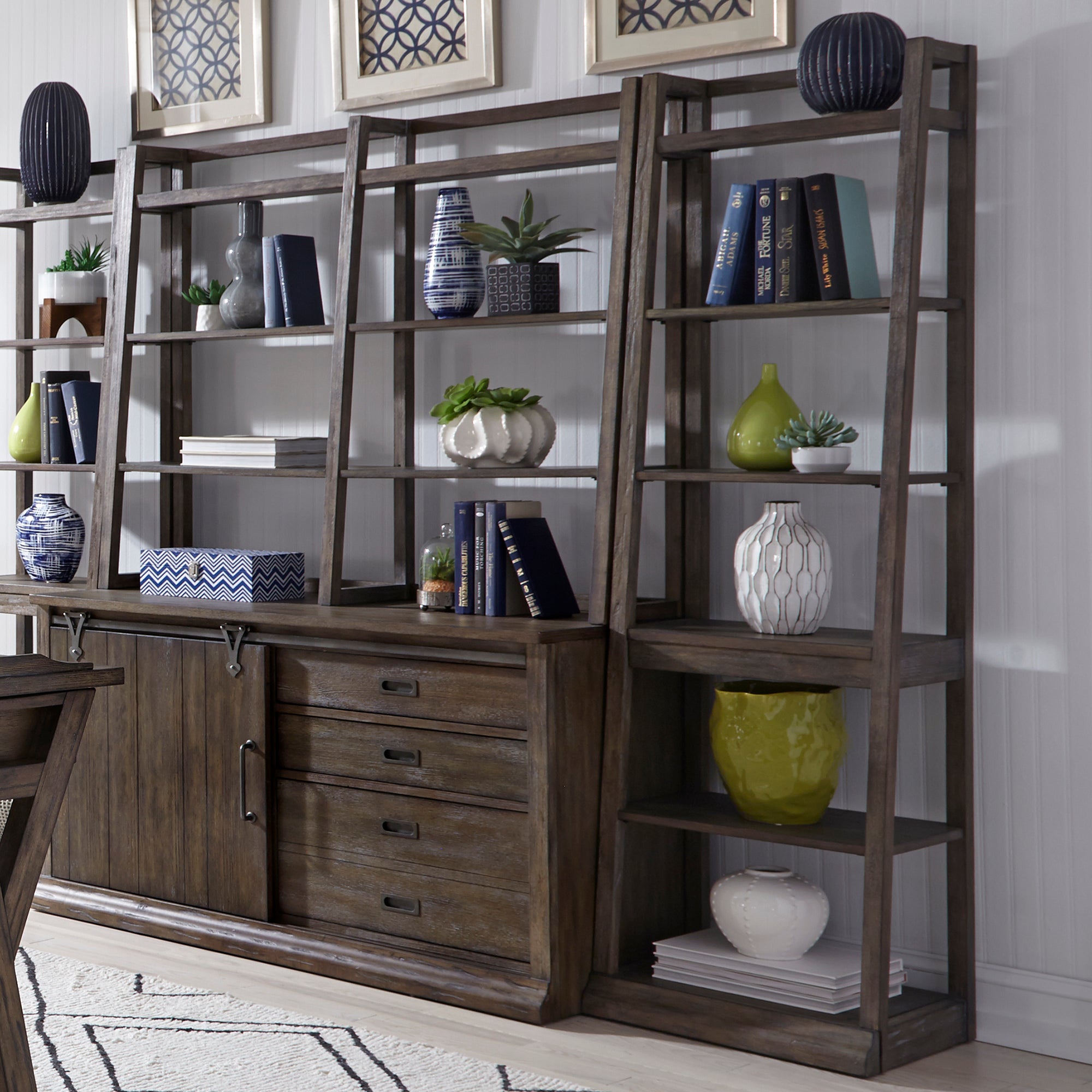 Liberty Furniture 466-HO201 Leaning Bookcase