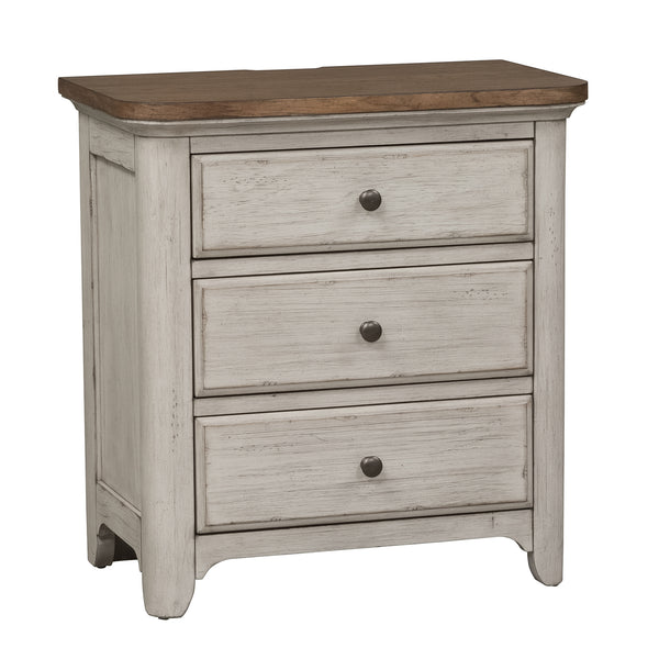 Liberty Furniture 652-BR61 3 Drawer Night Stand w/ Charging Station